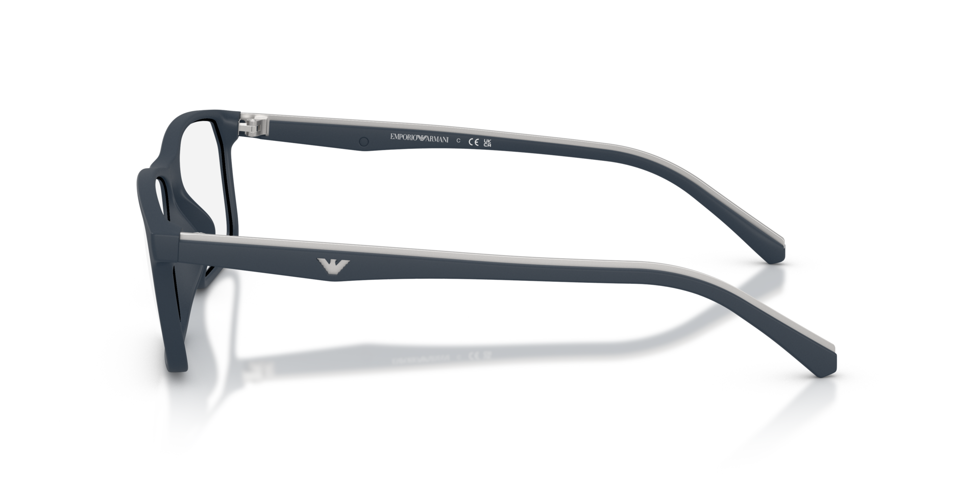 EA3266U Matte Blue PlasticEyeglass Frames for Glasses Direct, Side View
