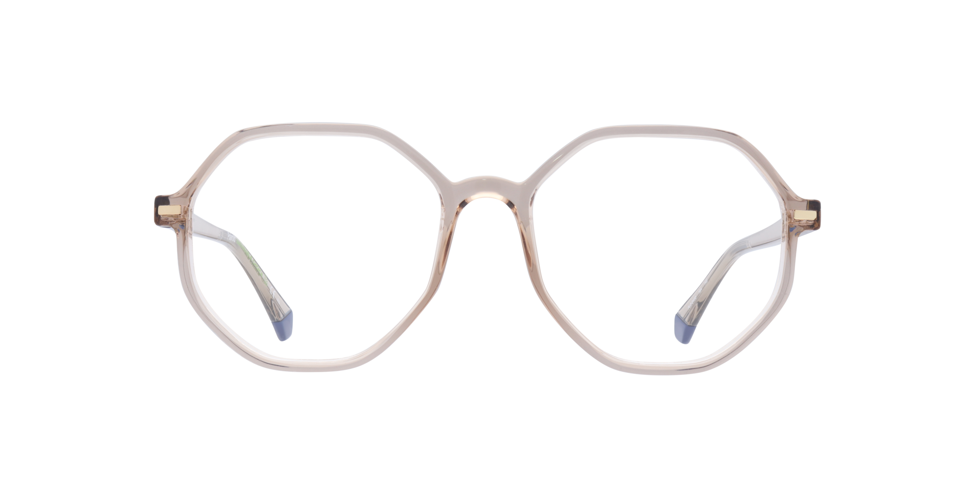 PLD D433 Brown Light PlasticEyeglass Frames for Glasses Direct, Front View