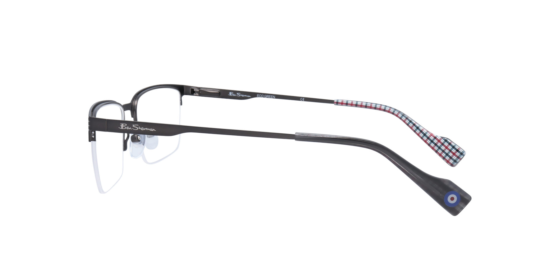 Goswell Gunmetal AcetateEyeglass Frames for Glasses Direct, Side View