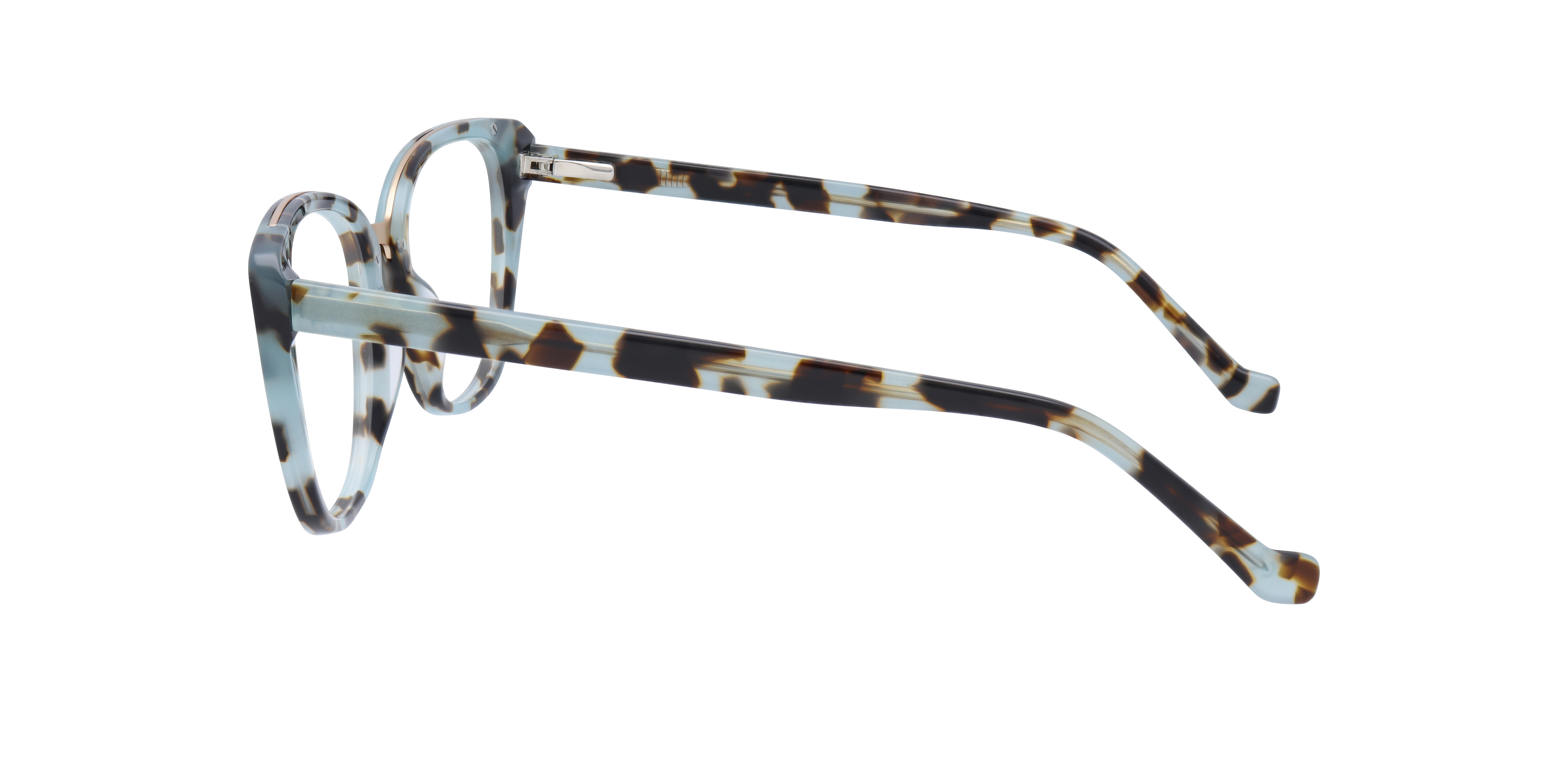 Faith Light Grey & Green AcetateEyeglass Frames for Glasses Direct, Side View