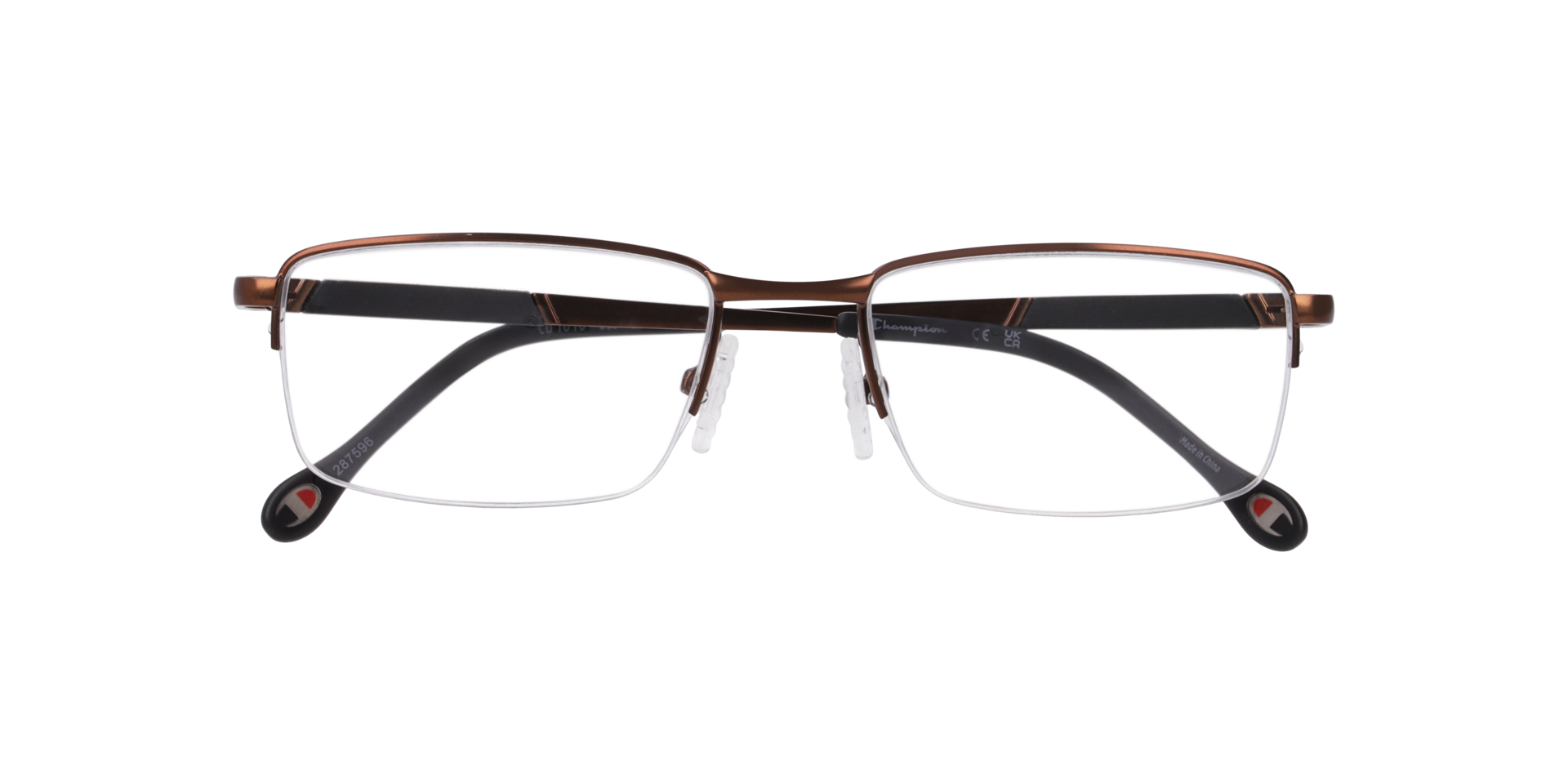 Cu1016 Brown MetalEyeglass Frames for Glasses Direct, Closed View