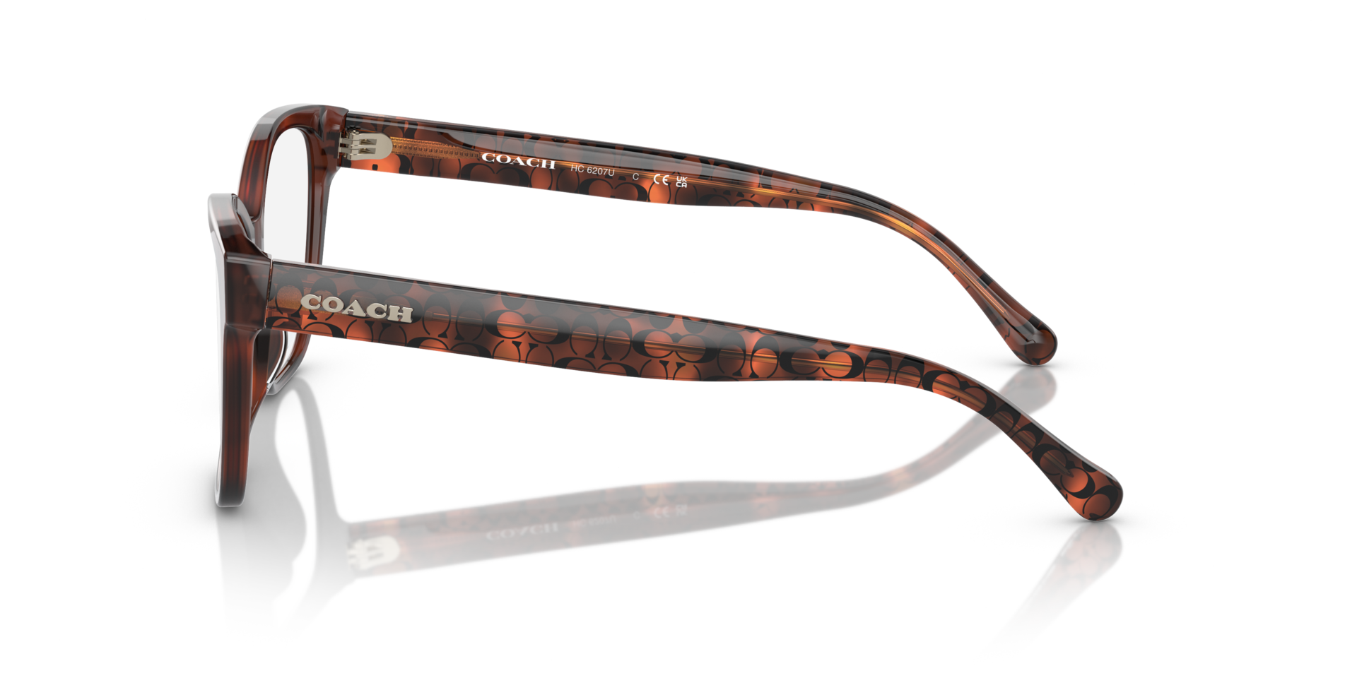 HC6207U Caramel Tortoise AcetateEyeglass Frames for Glasses Direct, Side View