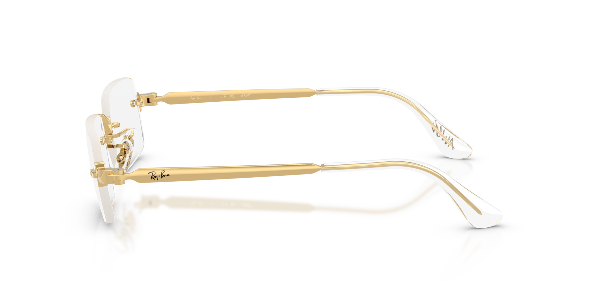 RB3928V Optics By A$AP Rocky Arista Gold MetalEyeglass Frames for Glasses Direct, Side View