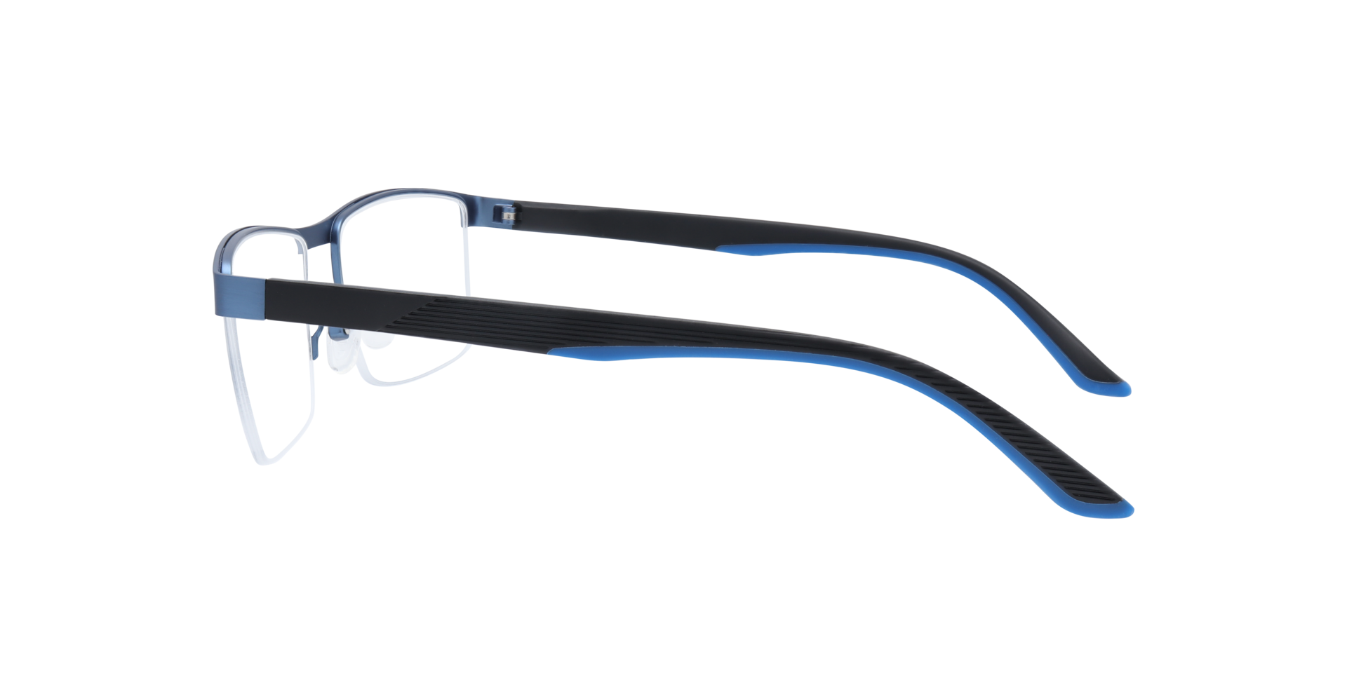 Remington Matte Blue MetalEyeglass Frames for Glasses Direct, Side View