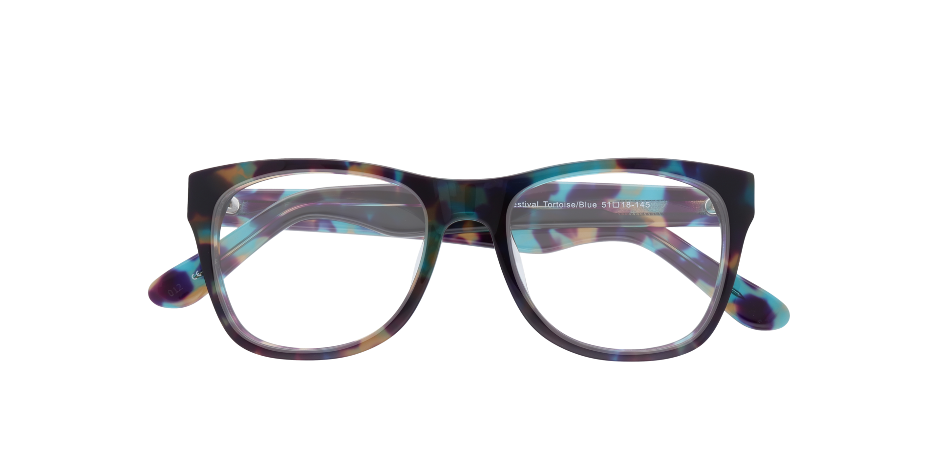 Festival Tortoise & Blue AcetateEyeglass Frames for Glasses Direct, Closed View