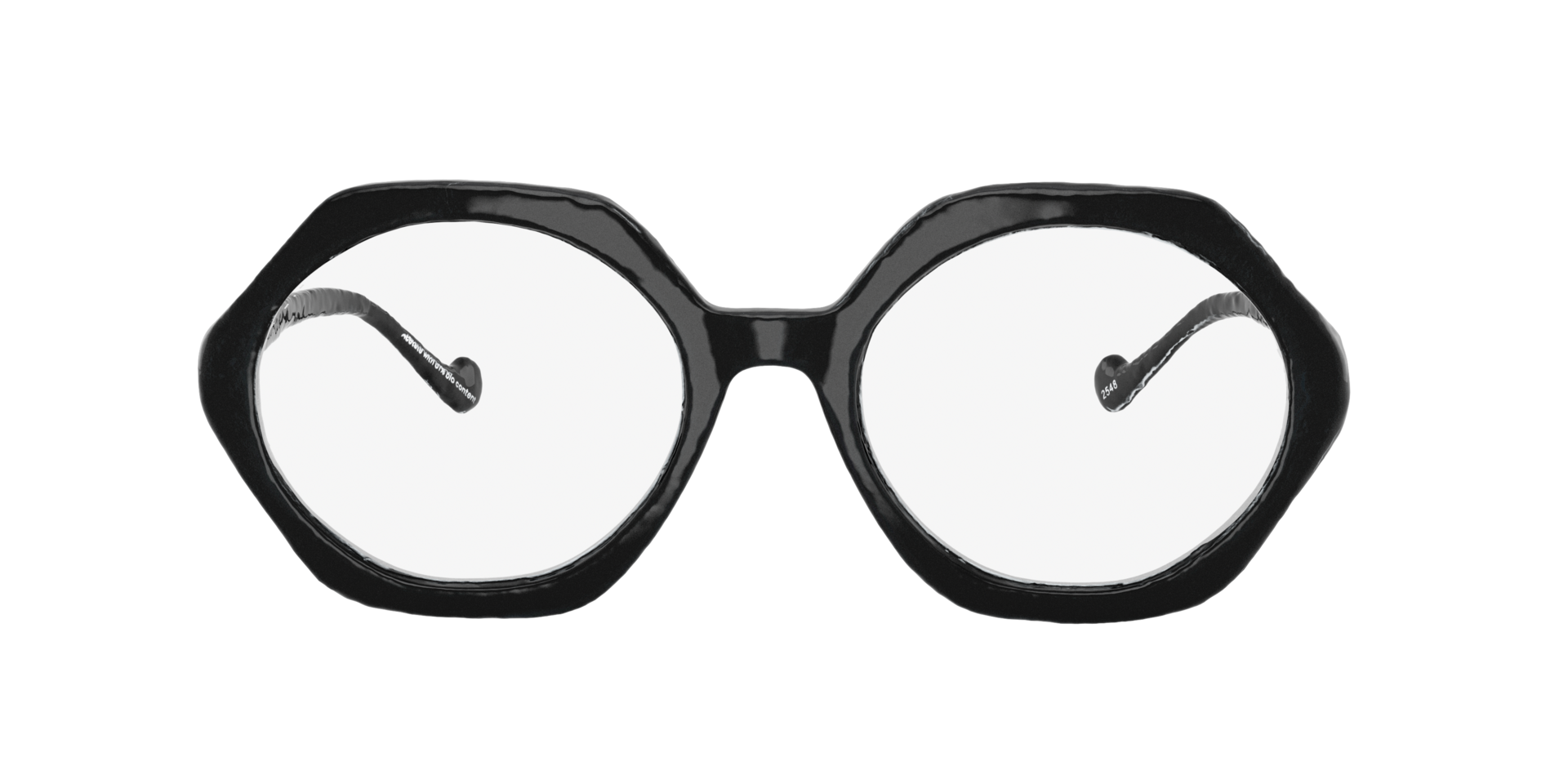 Margaret Black AcetateEyeglass Frames for Glasses Direct, Front View