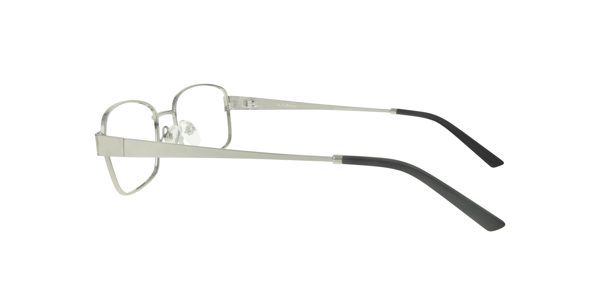 Karl Shiny Silver MetalEyeglass Frames for Glasses Direct, Side View
