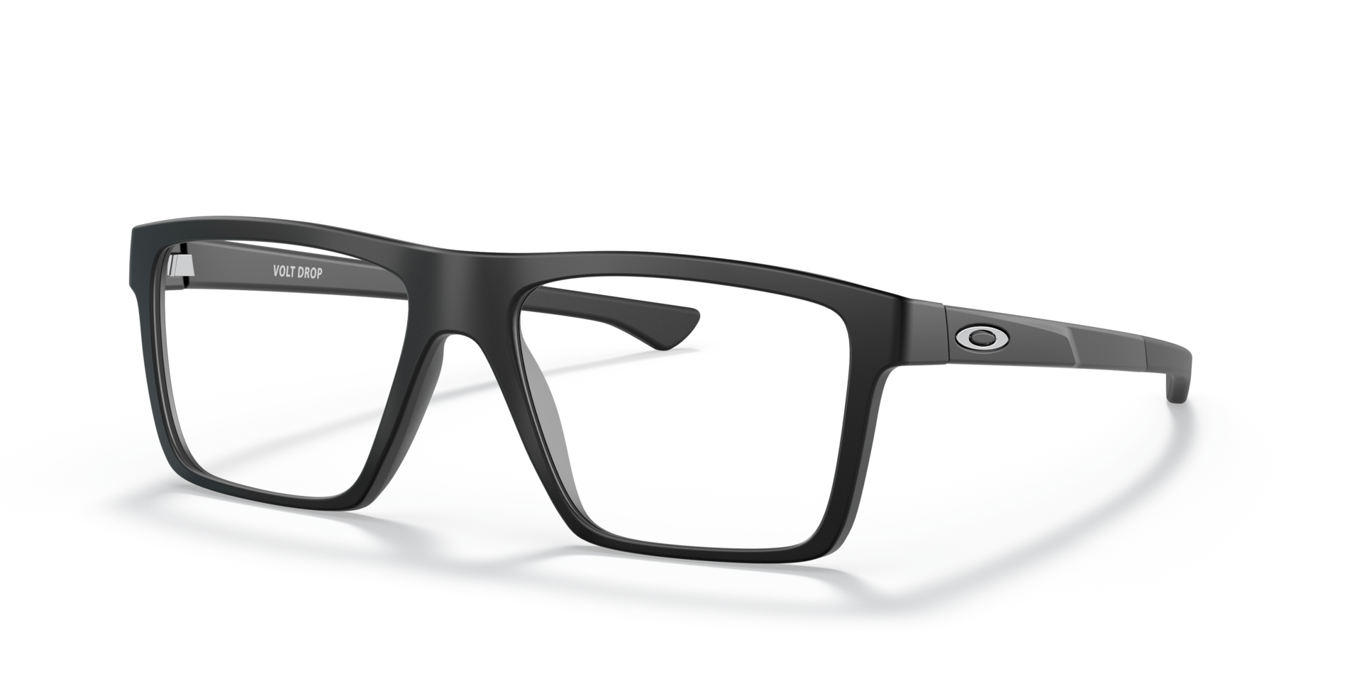 Volt Drop Satin Black PlasticEyeglass Frames for Glasses Direct, Angle View