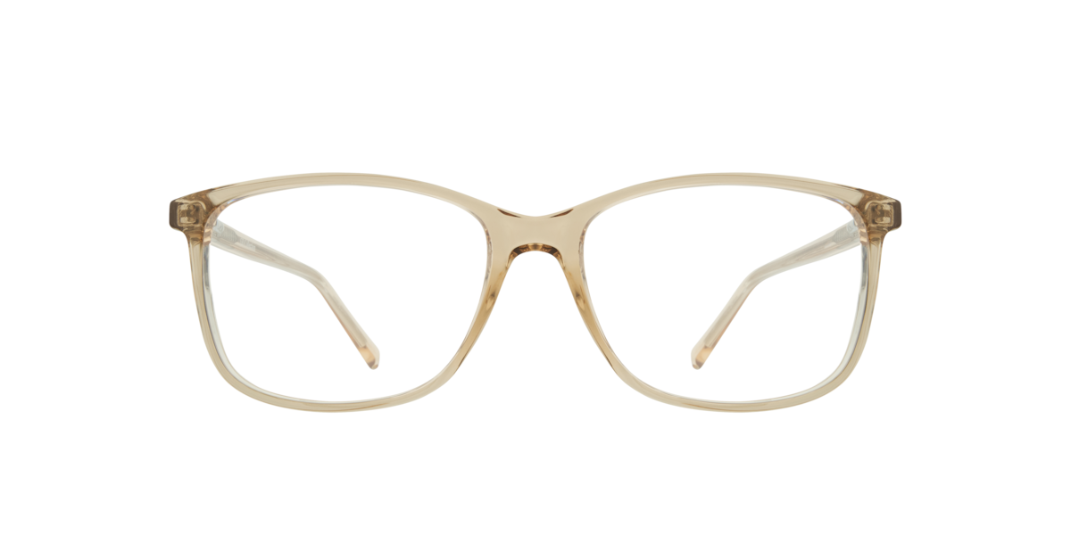 Gd Collection Unisex Crystal Nude Rectangle Plastic Eyeglasses Online - Full Rim - Jax