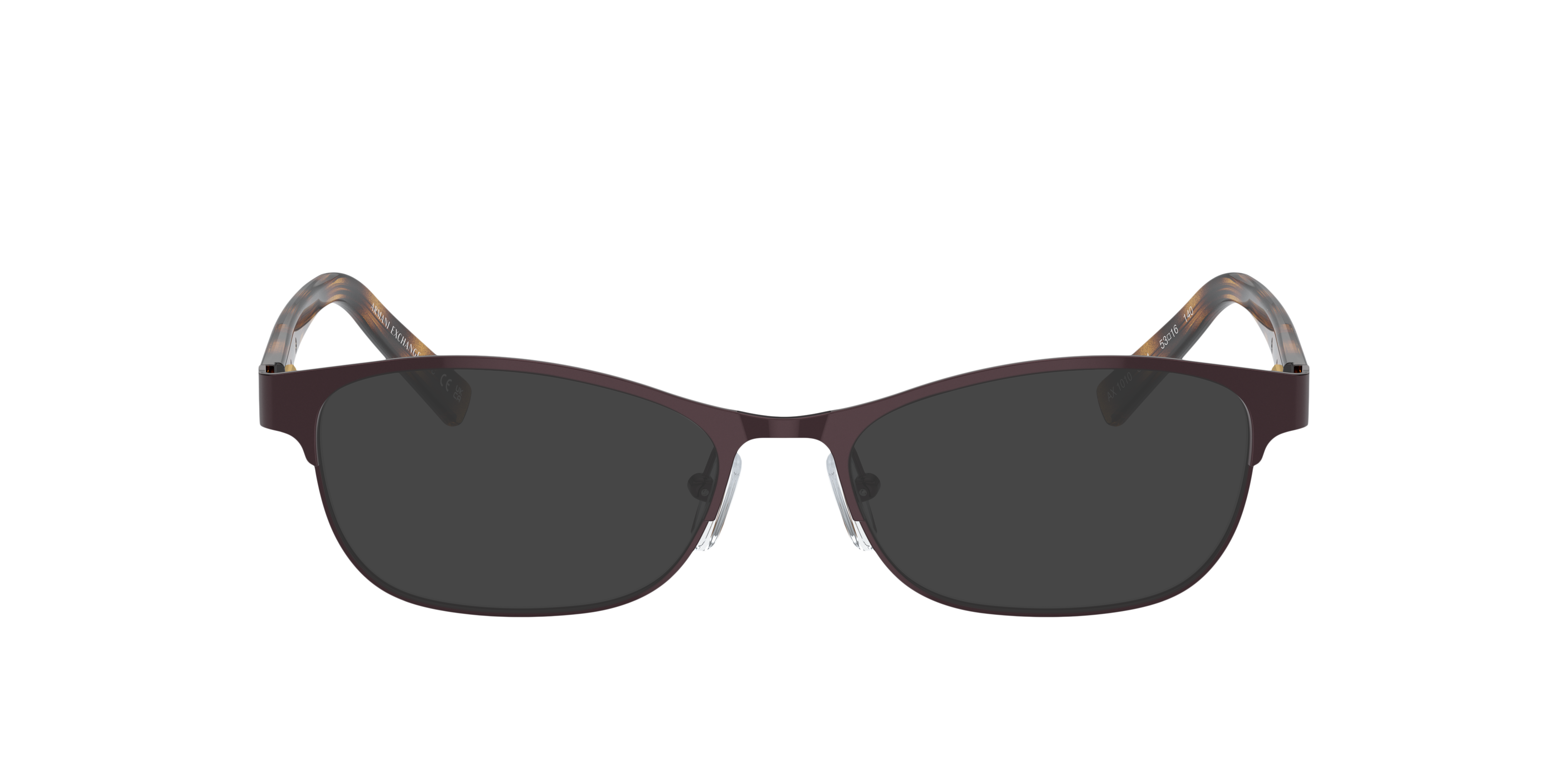 AX1010 Matte Brown MetalEyeglass Frames for Glasses Direct, with Tinted Lenses