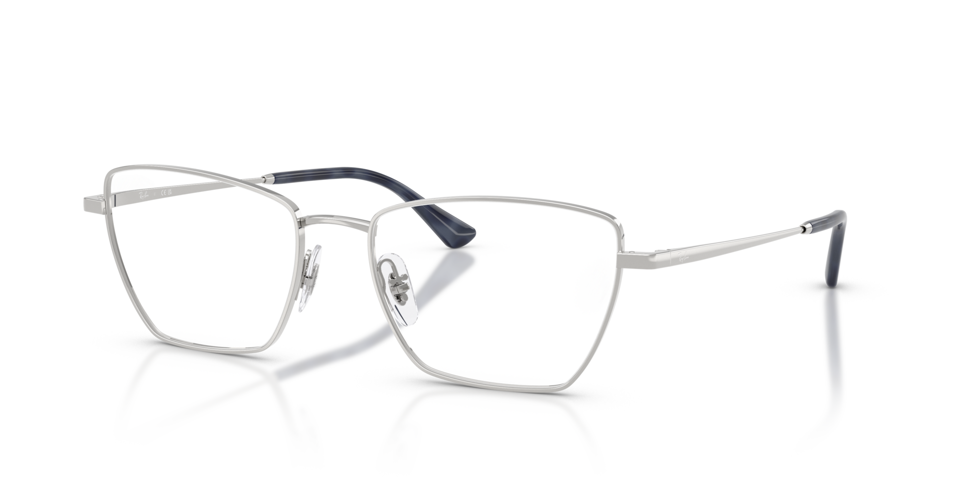 RB6552 Silver MetalEyeglass Frames for Glasses Direct, Angle View