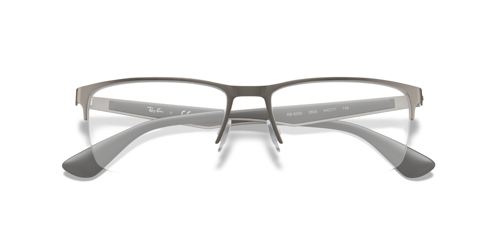 RB6335 Optics Gunmetal MetalEyeglass Frames for Glasses Direct, Closed View