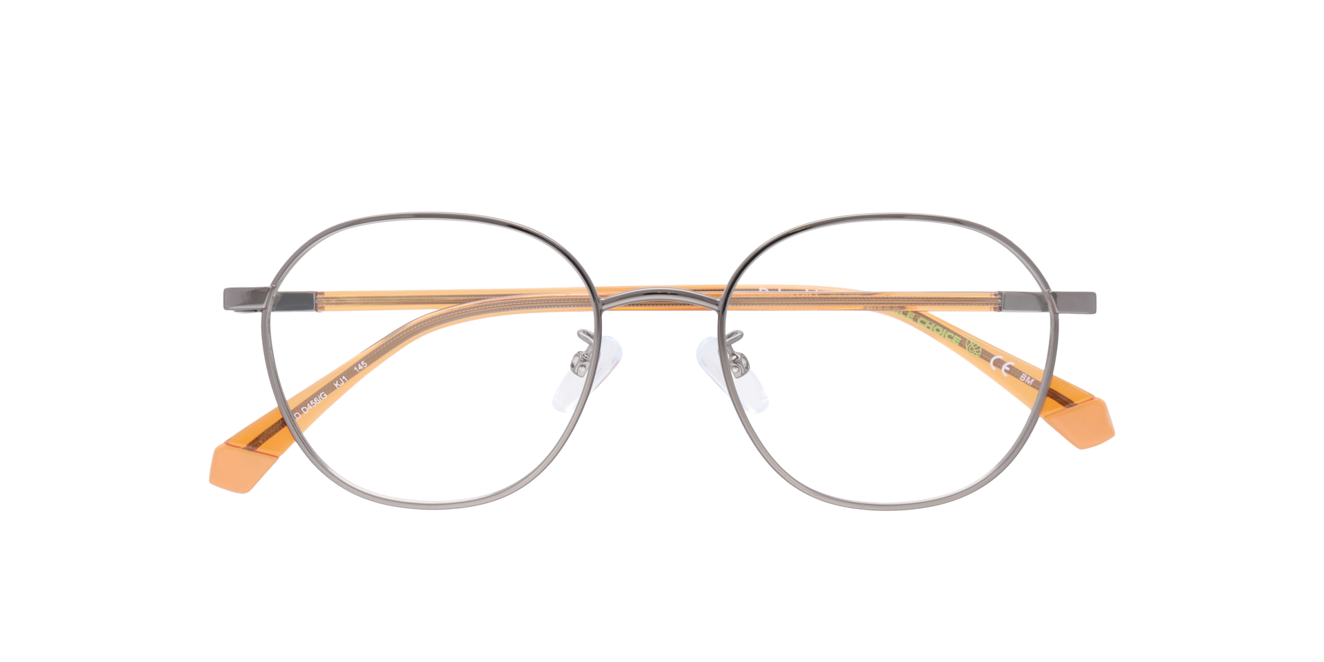 PLD D456/G Silver Shiny MetalEyeglass Frames for Glasses Direct, Closed View