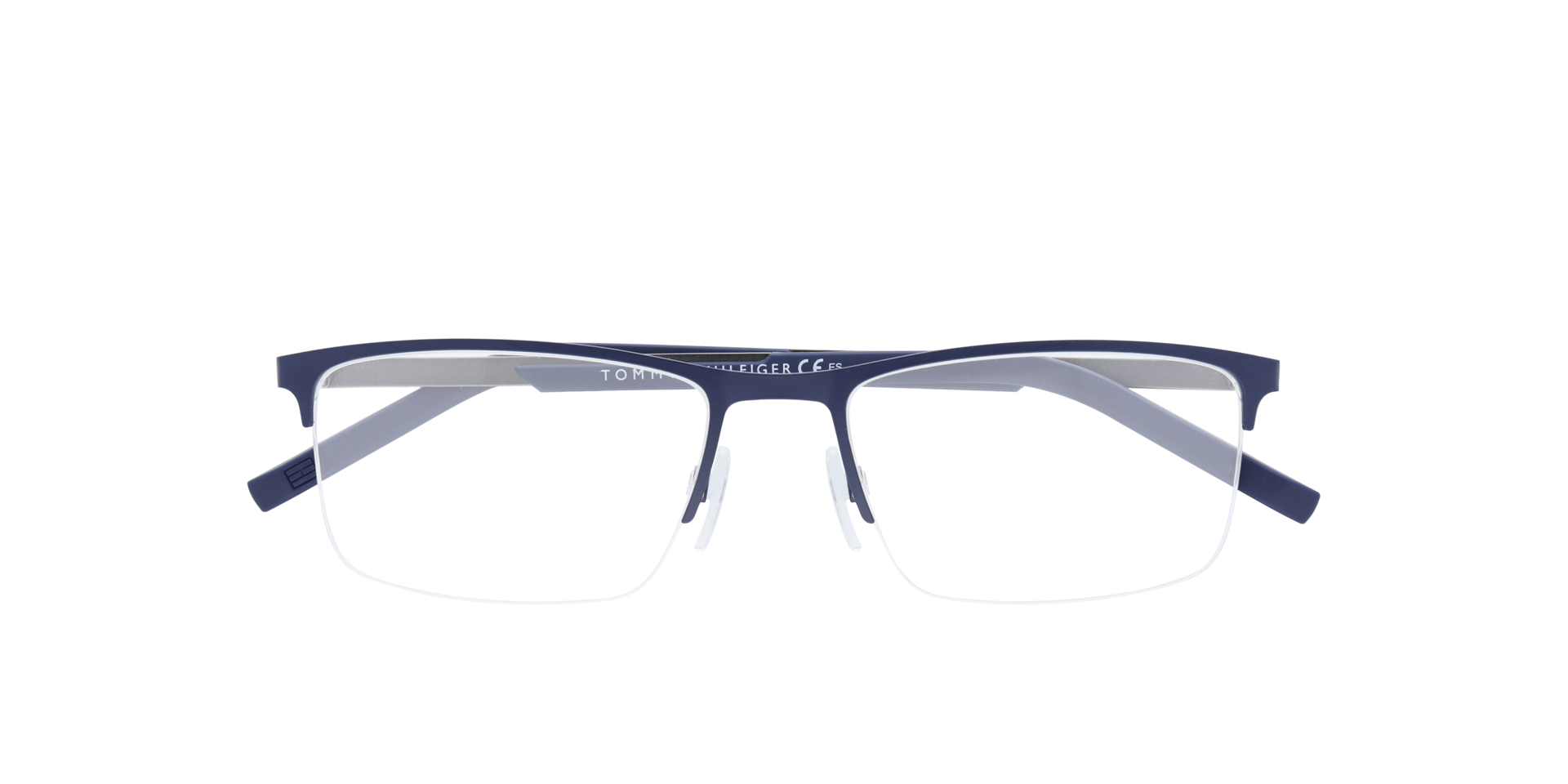 TH 1692 Blue Grey MetalEyeglass Frames for Glasses Direct, Closed View