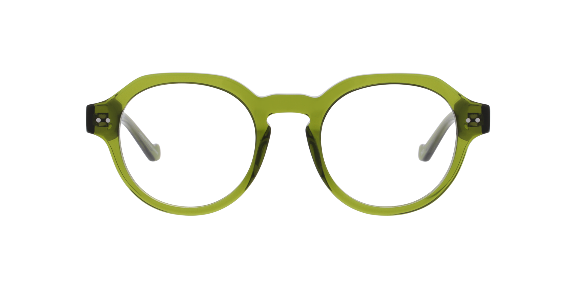 Mccarthy Transparent Dark Green AcetateEyeglass Frames for Glasses Direct, Front View