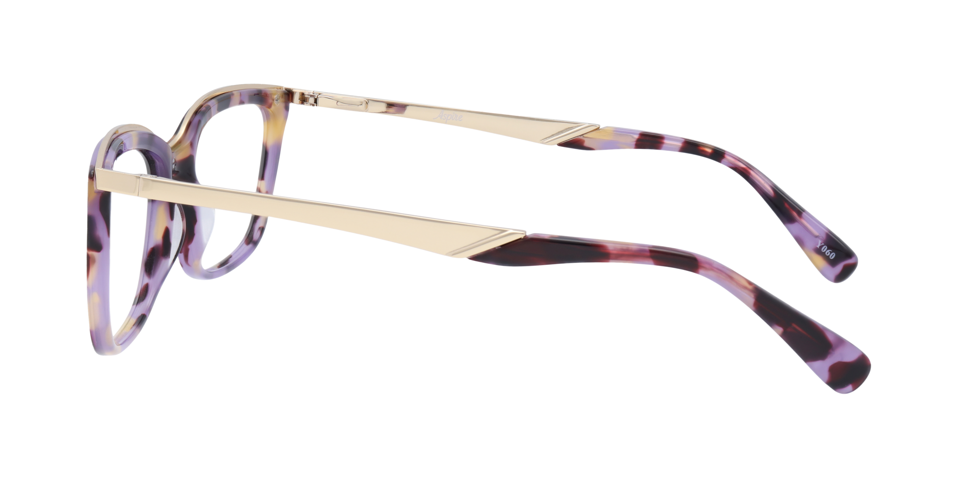 Delores Purple Havana AcetateEyeglass Frames for Glasses Direct, Side View