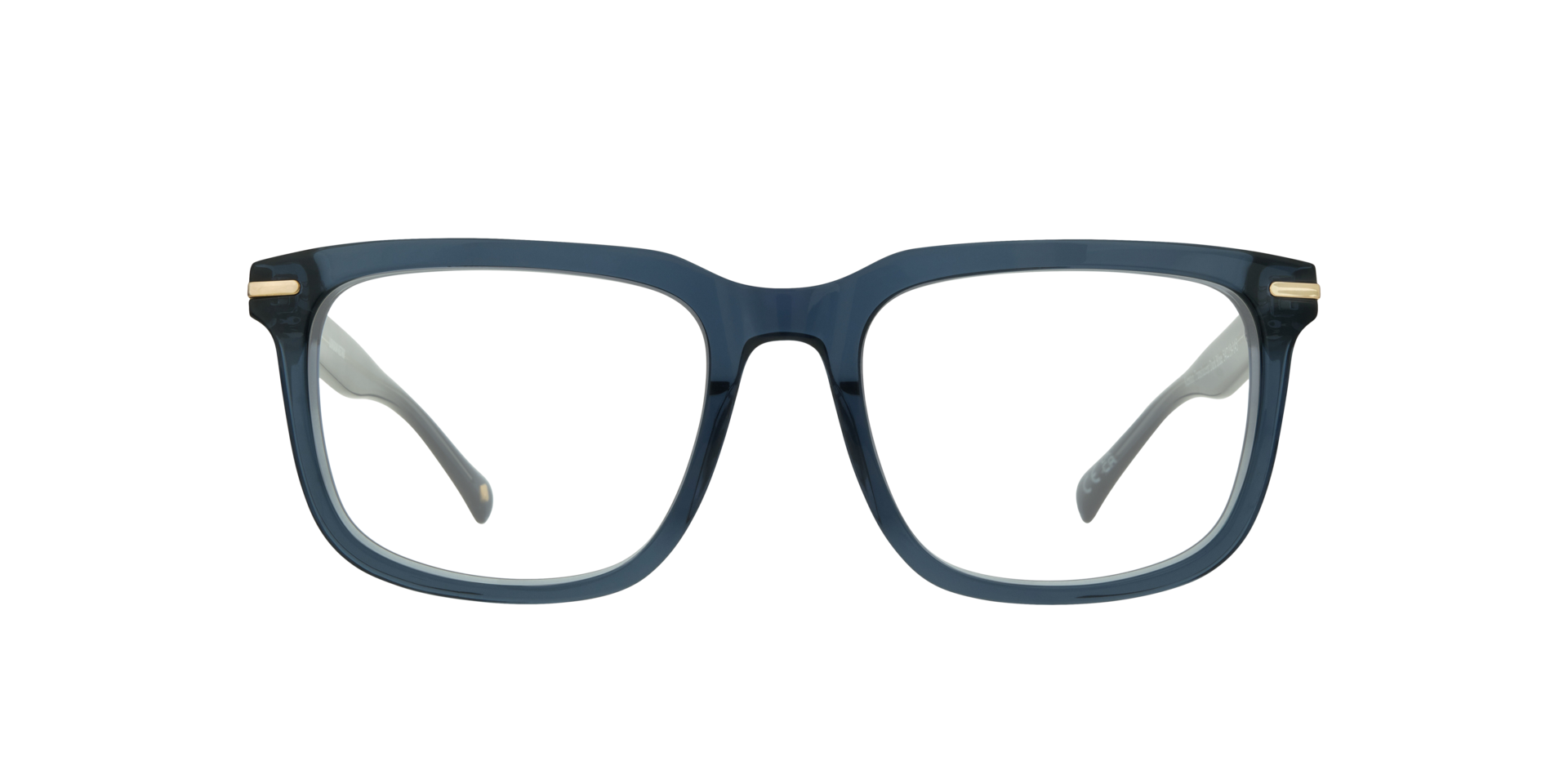 Kenton Translucent Dark Blue AcetateEyeglass Frames for Glasses Direct, Front View