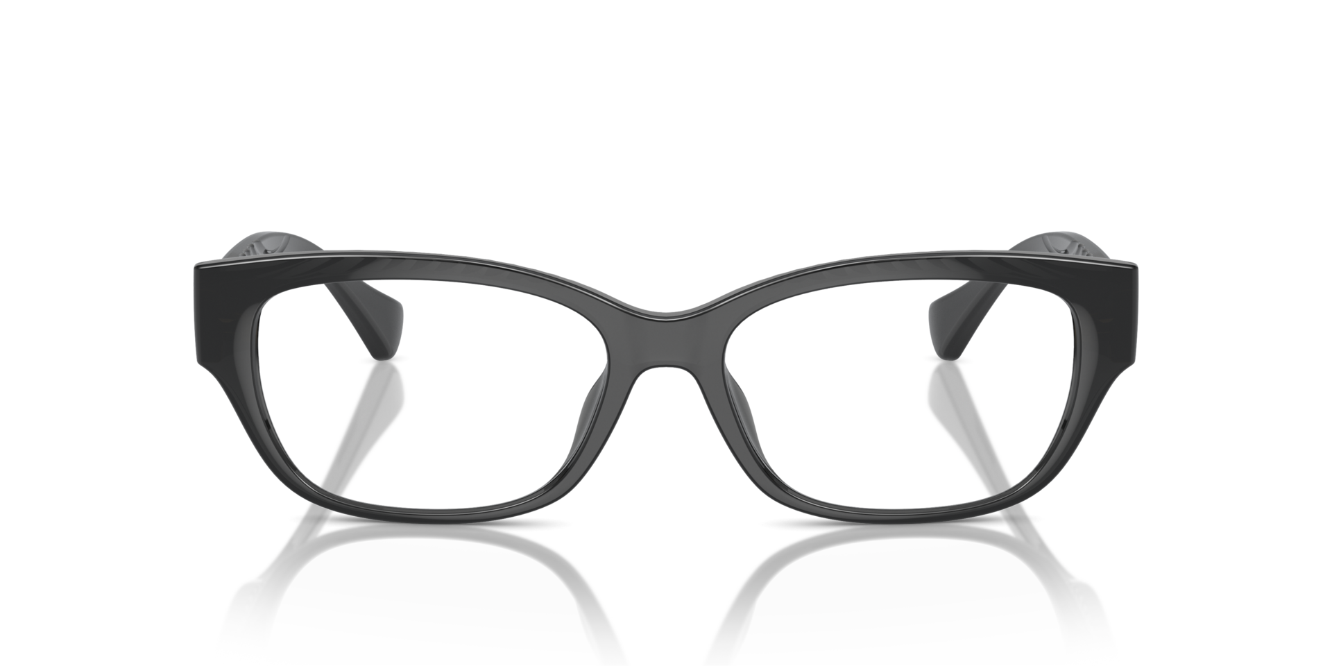 RA7165U Shiny Transparent Black PlasticEyeglass Frames for Glasses Direct, Front View