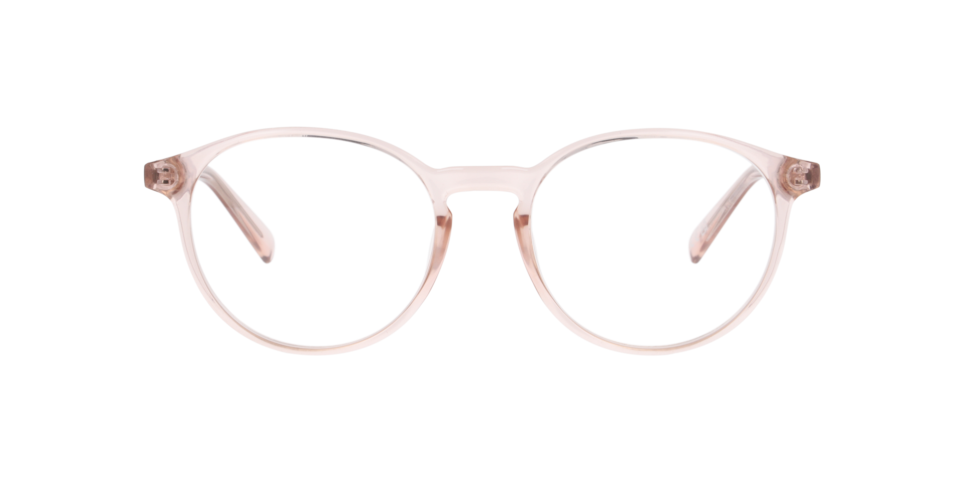Joe Transparent Nude PlasticEyeglass Frames for Glasses Direct, Front View