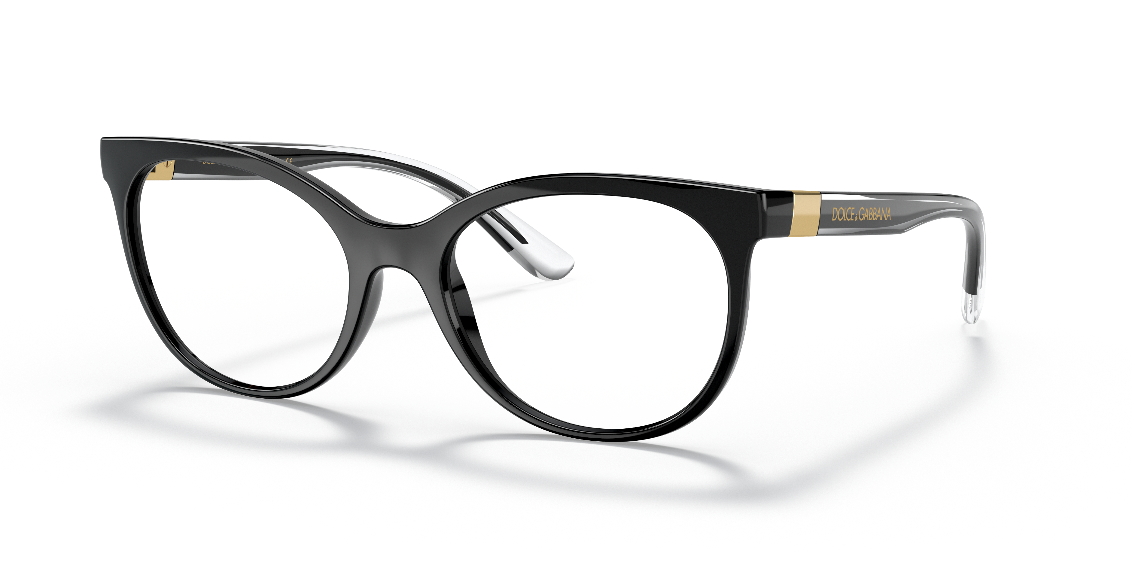 DG5084 Black PlasticEyeglass Frames for Glasses Direct, Angle View