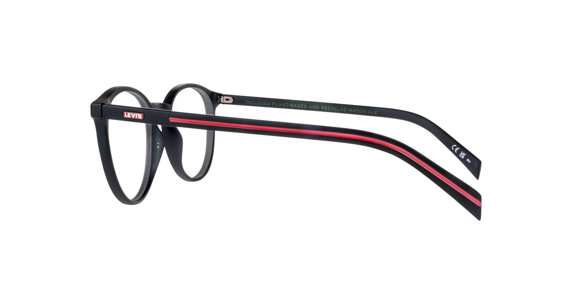 LV 5048 Black PlasticEyeglass Frames for Glasses Direct, Side View