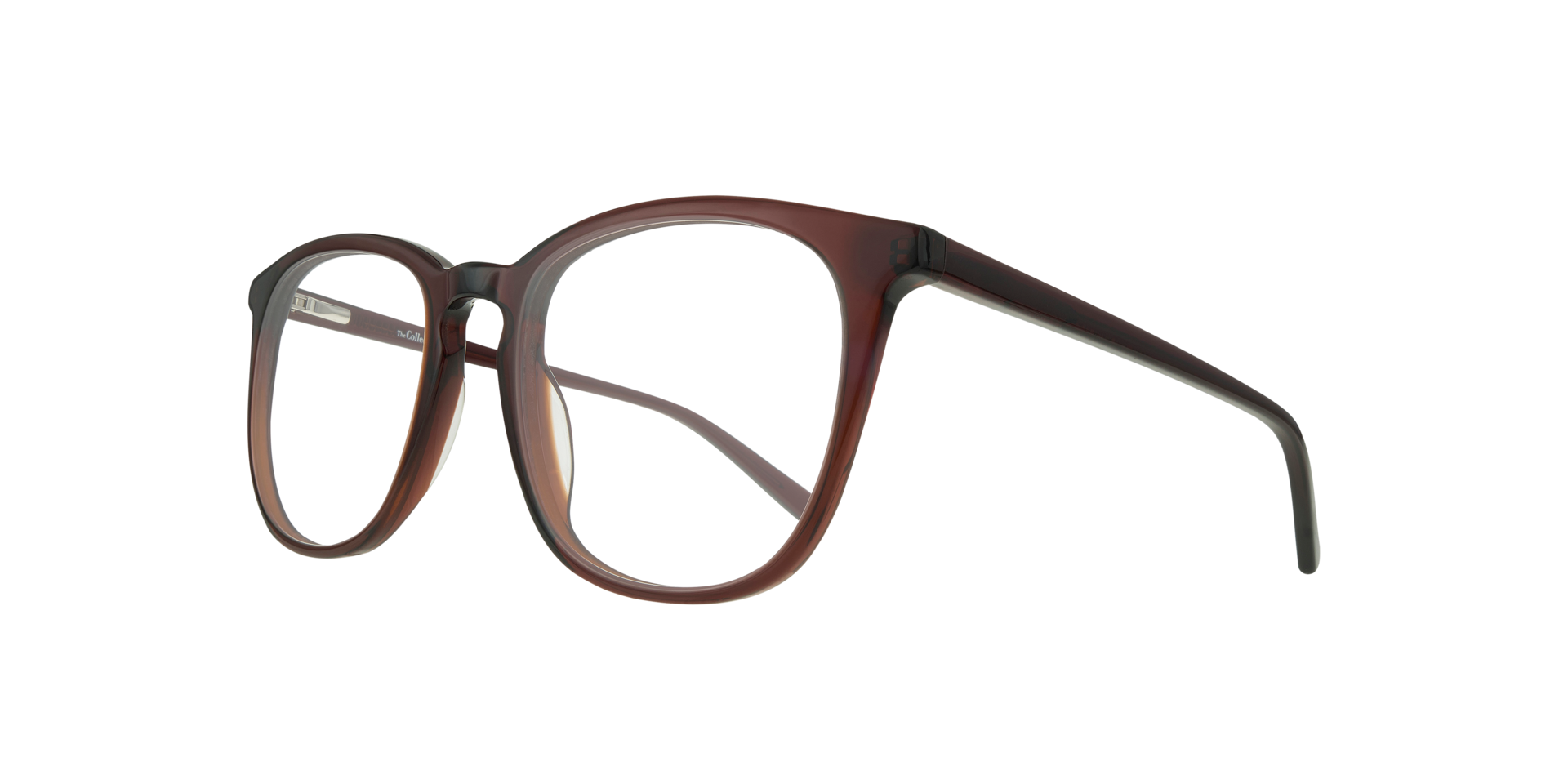 Lawson Shiny Brown AcetateEyeglass Frames for Glasses Direct, Angle View
