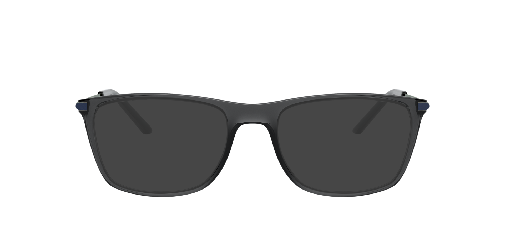 DG5048 Transparent Dark Grey PlasticEyeglass Frames for Glasses Direct, with Tinted Lenses