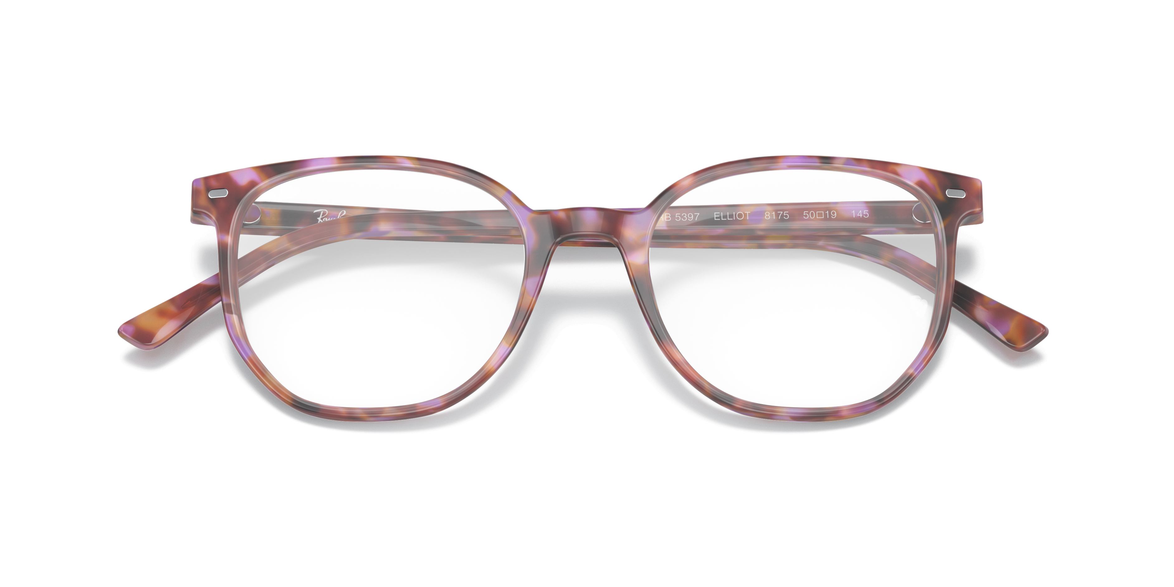 RB5397 Brown & Violet Havana AcetateEyeglass Frames for Glasses Direct, Closed View