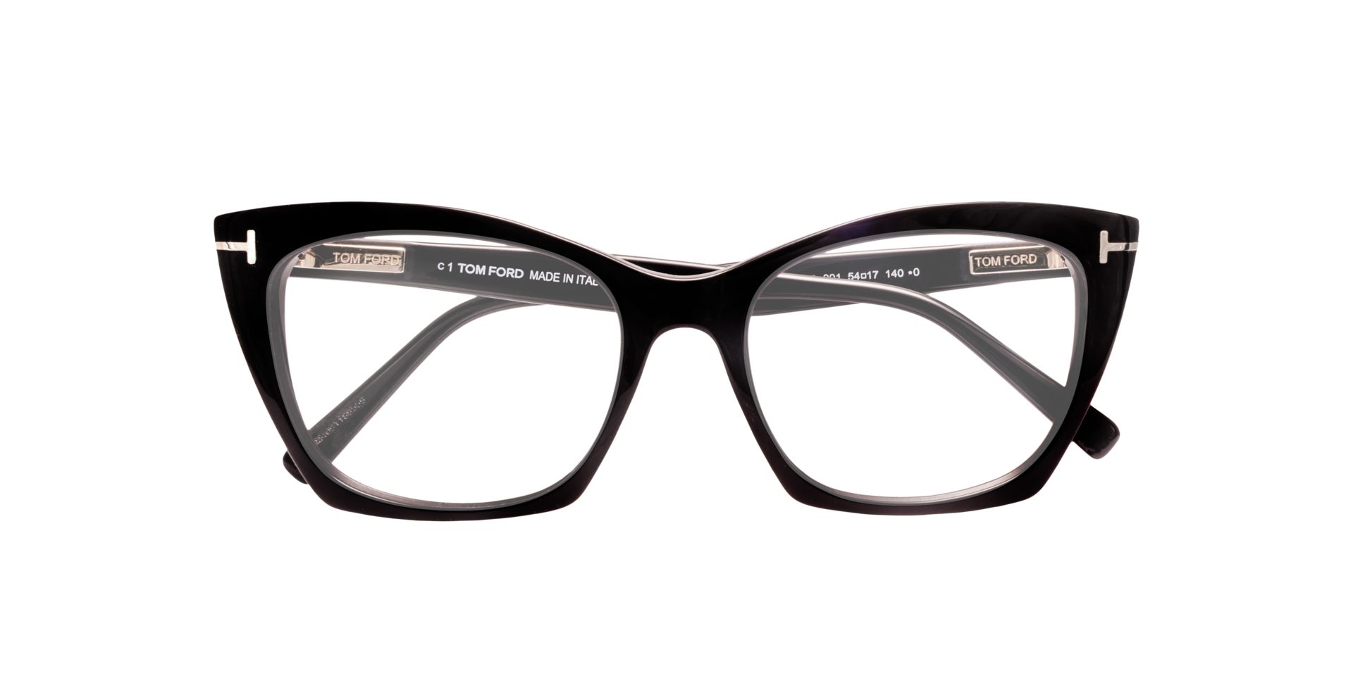 FT5709-B Black Shiny AcetateEyeglass Frames for Glasses Direct, Closed View