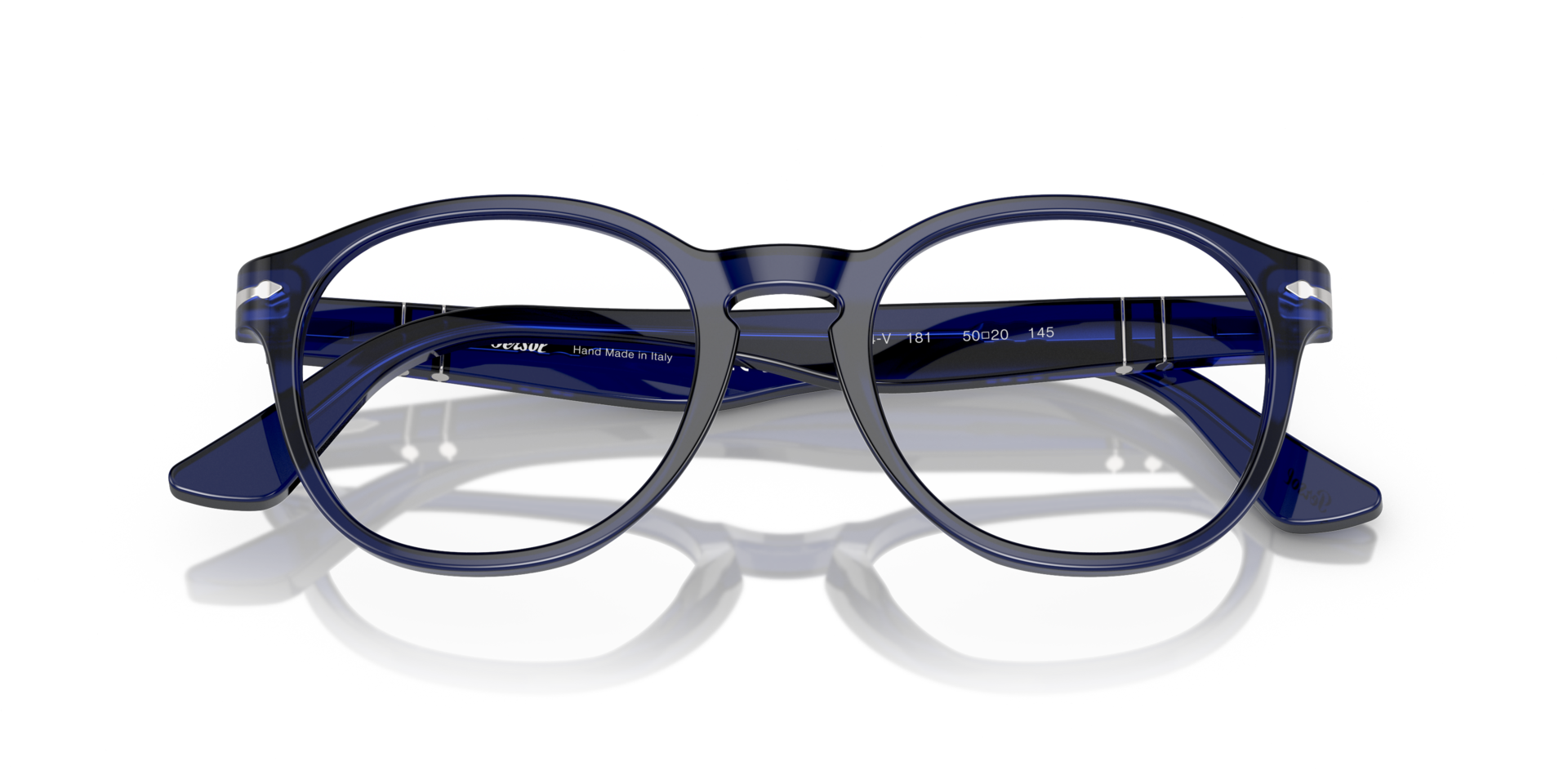 PO3284V Blue AcetateEyeglass Frames for Glasses Direct, Closed View