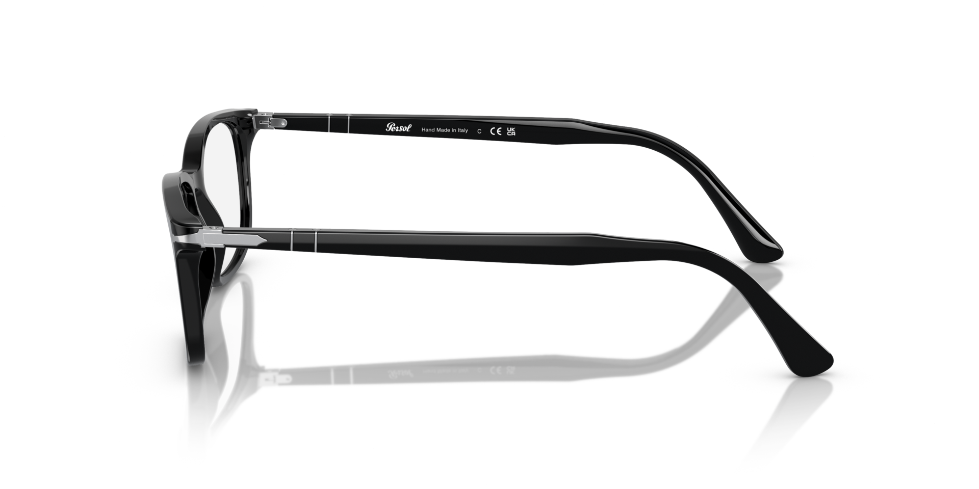 PO3189V Black AcetateEyeglass Frames for Glasses Direct, Side View