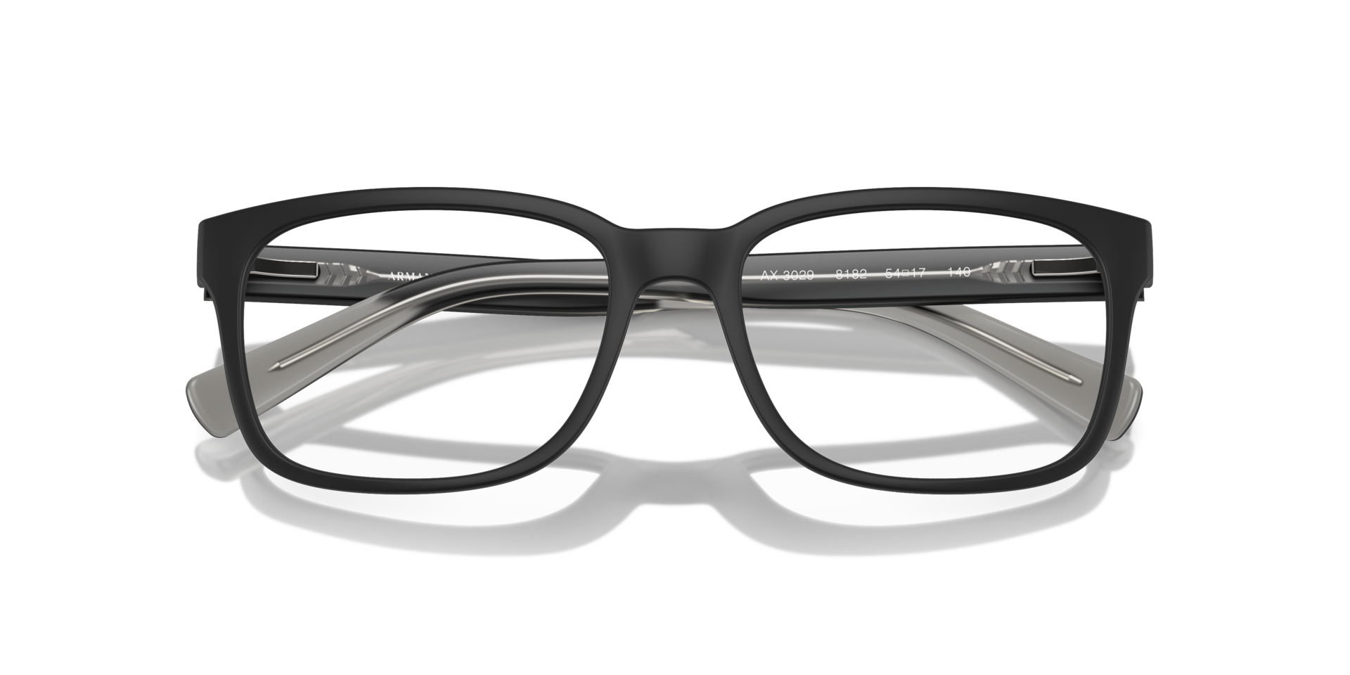 AX3029 Matte Black PlasticEyeglass Frames for Glasses Direct, Closed View