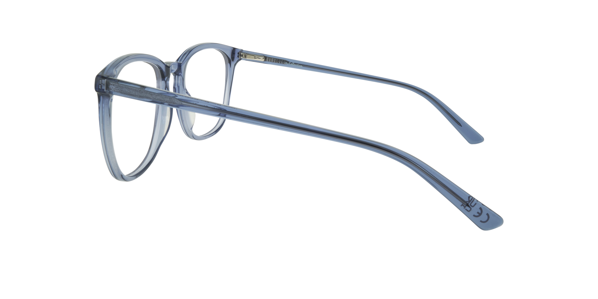 Lawson Shiny Blue AcetateEyeglass Frames for Glasses Direct, Side View