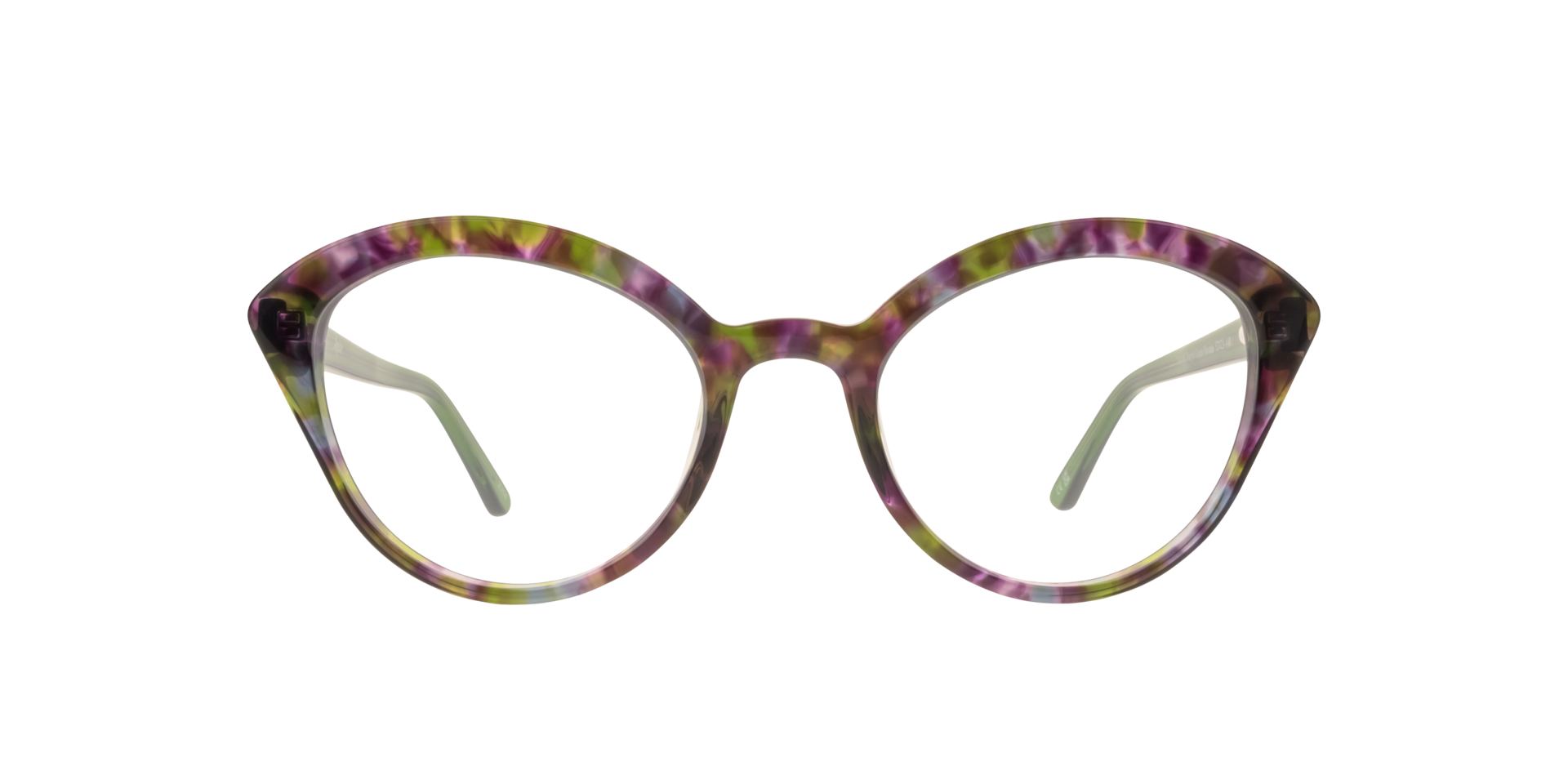 Harley Purple Green Havana AcetateEyeglass Frames for Glasses Direct, Front View