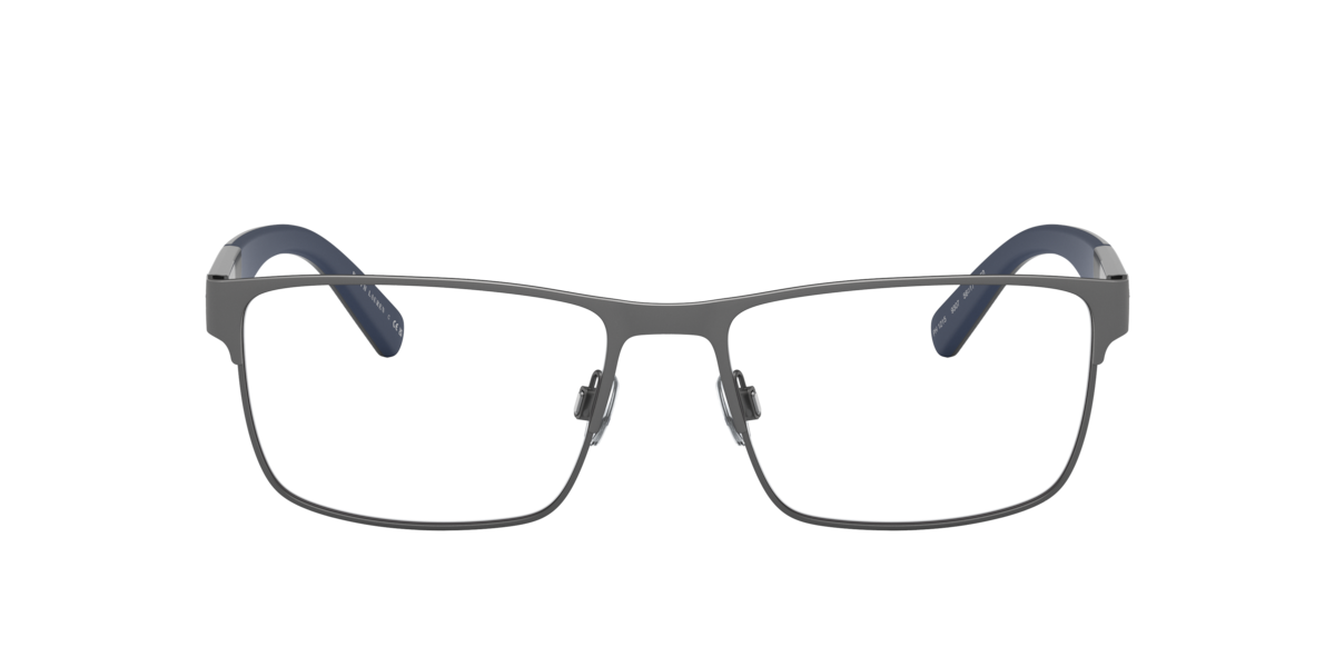 Semishiny Dark Gunmetal rectangle Metal eyeglasses Online - Full Rim - PH1215