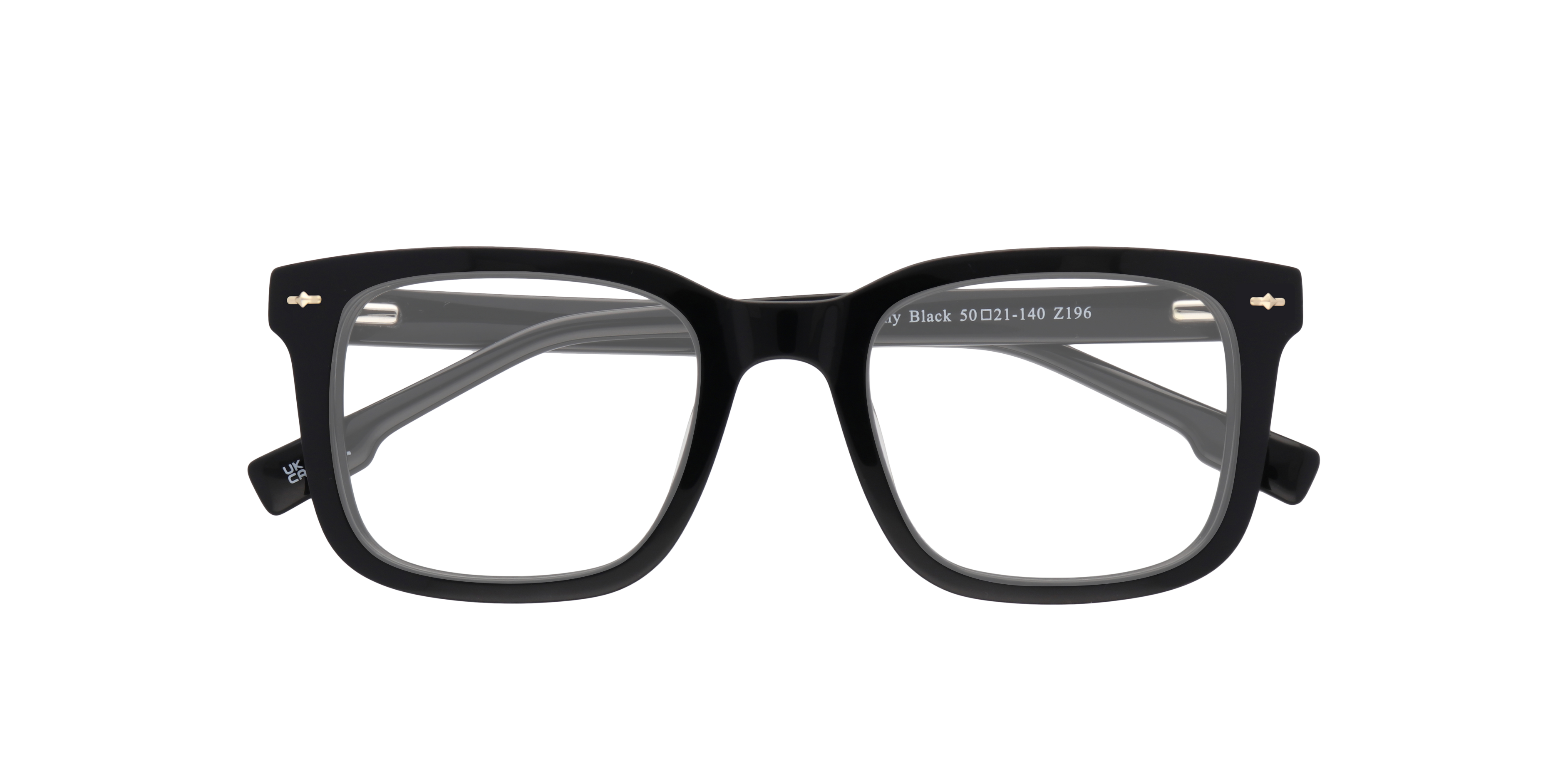 Peony Black AcetateEyeglass Frames for Glasses Direct, Closed View
