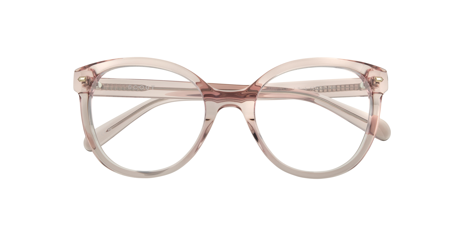 Jade Crystal Pink AcetateEyeglass Frames for Glasses Direct, Closed View