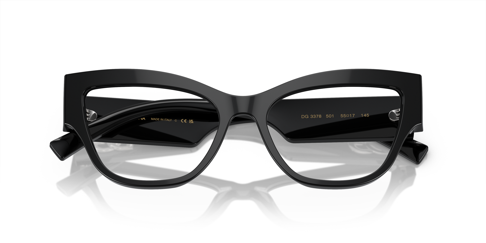DG3378 Black AcetateEyeglass Frames for Glasses Direct, Closed View