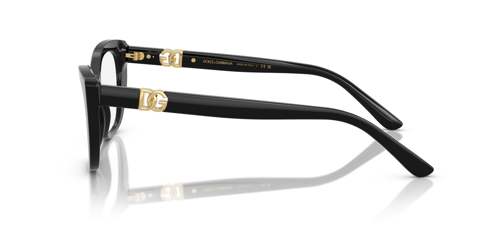 DG3398 Black AcetateEyeglass Frames for Glasses Direct, Side View