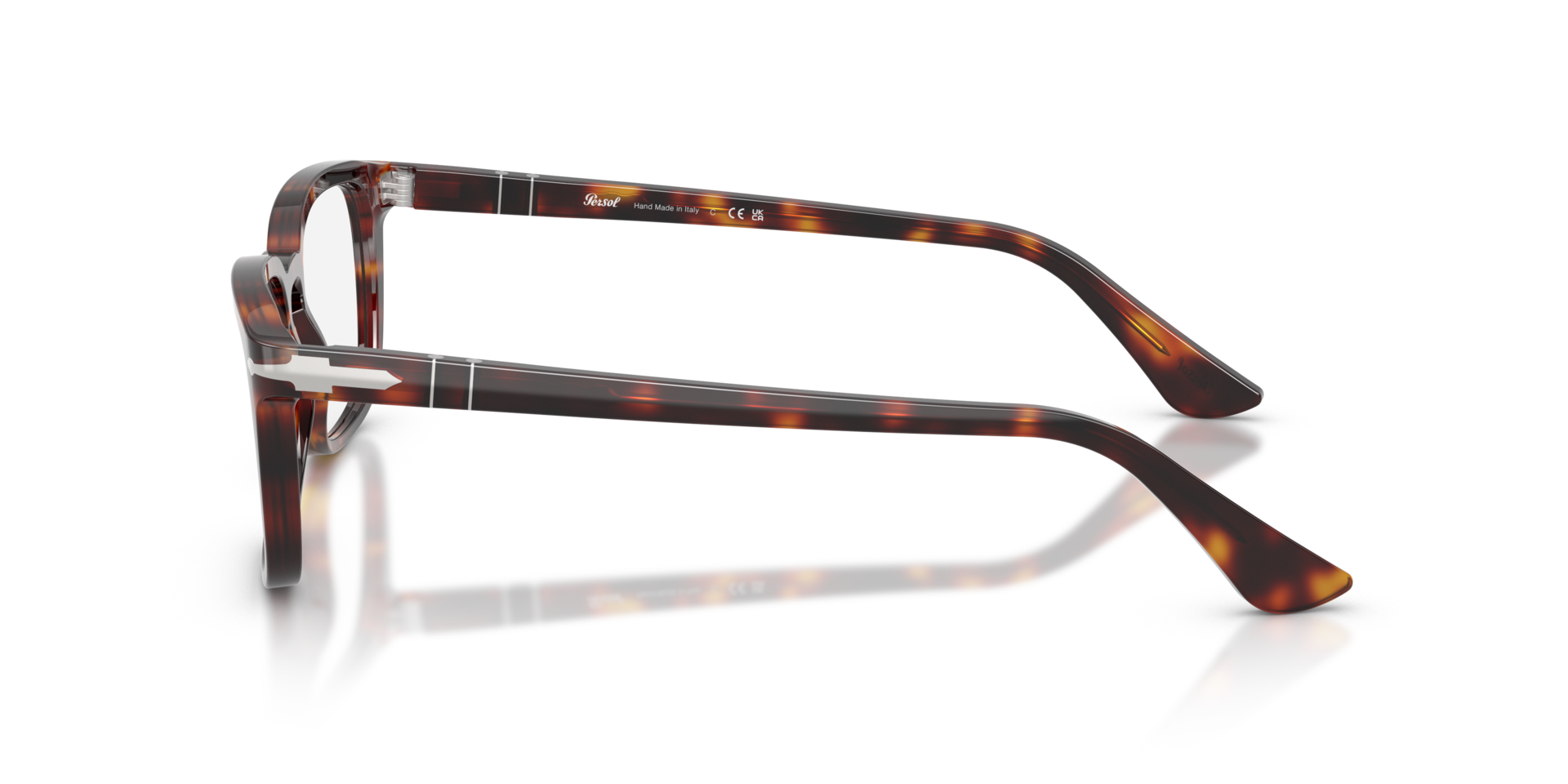 PO3382V Havana AcetateEyeglass Frames for Glasses Direct, Side View