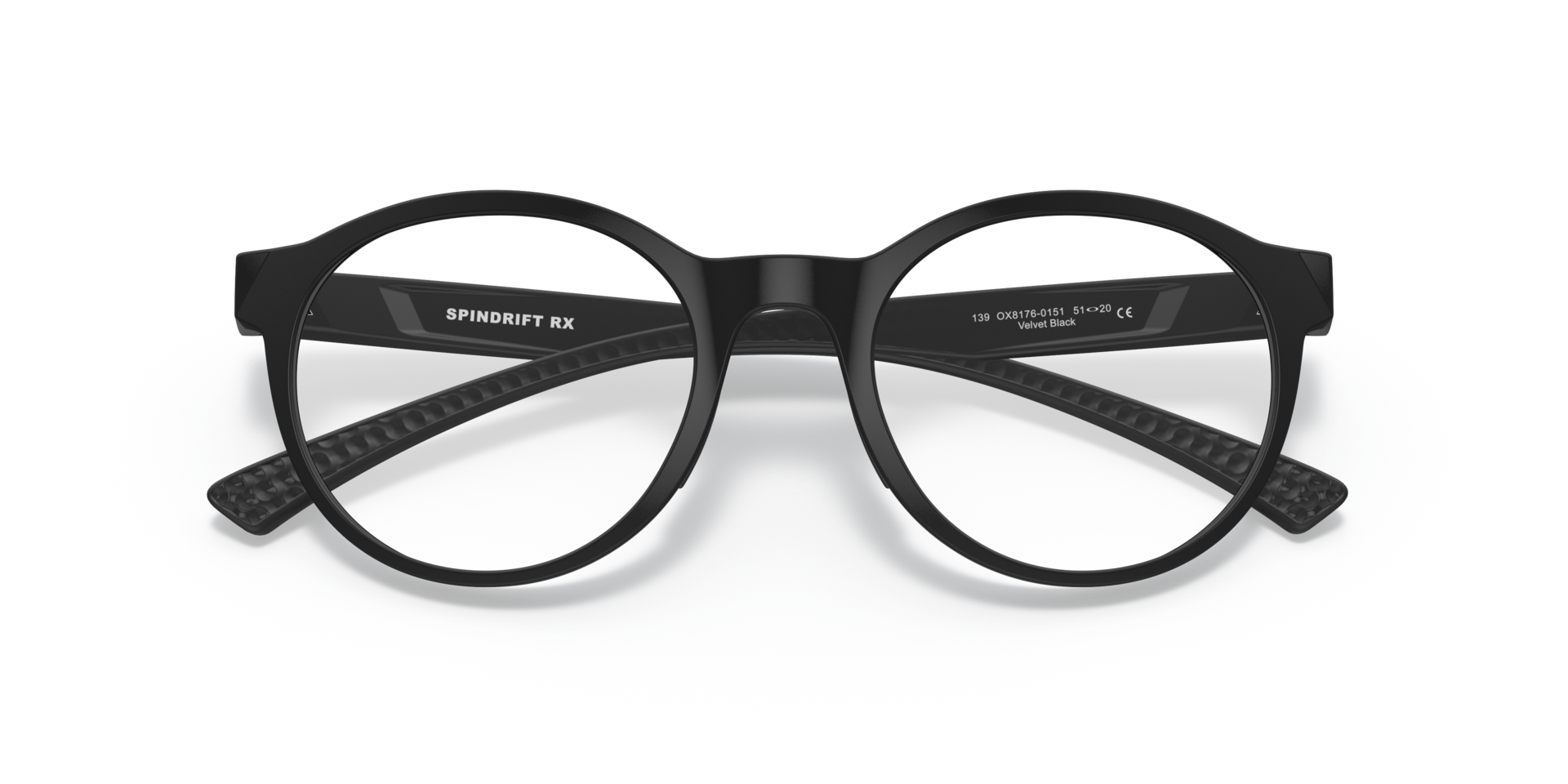 Spindrift Velvet Black PlasticEyeglass Frames for Glasses Direct, Closed View