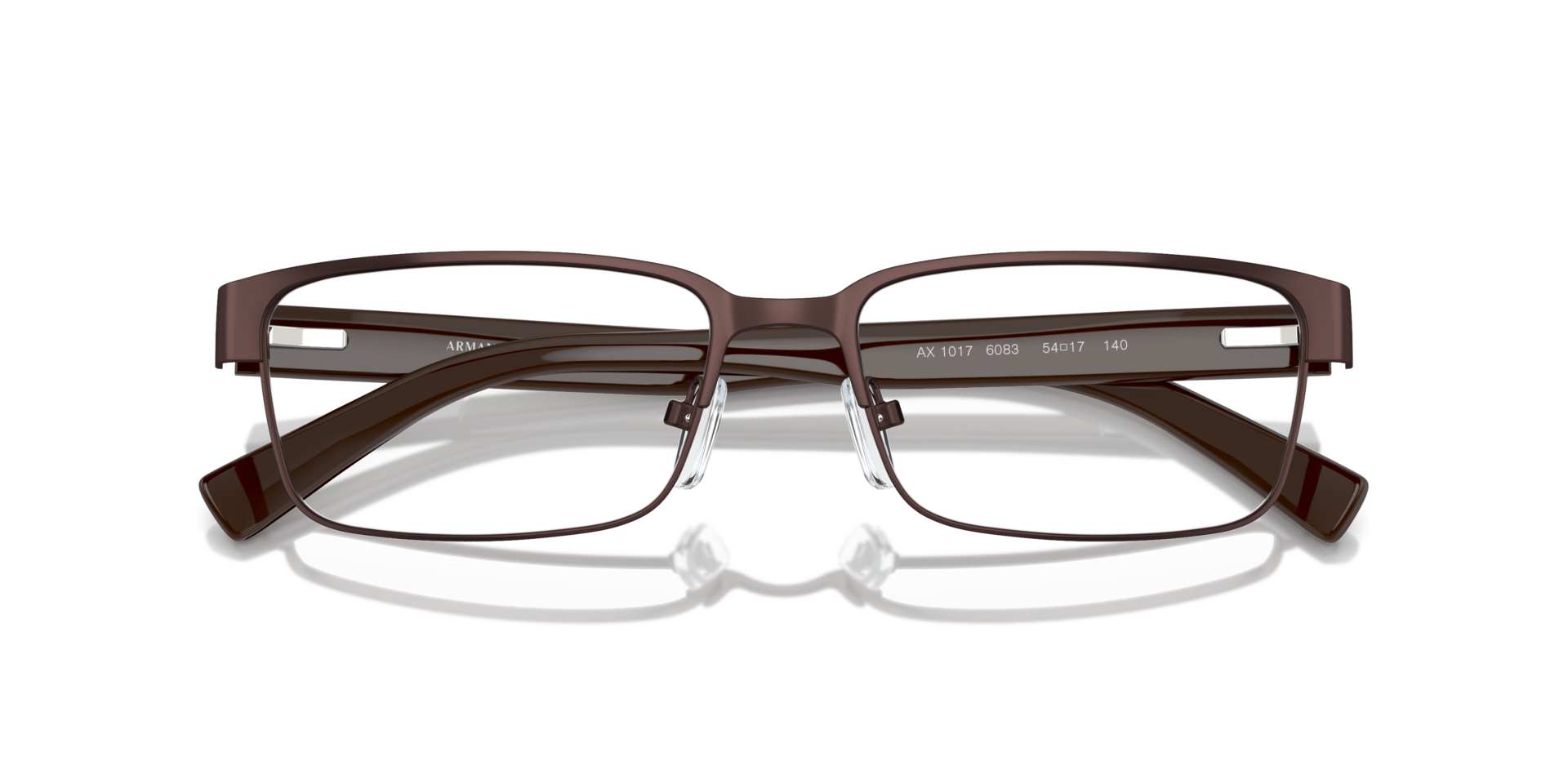 AX1017 Brown MetalEyeglass Frames for Glasses Direct, Closed View