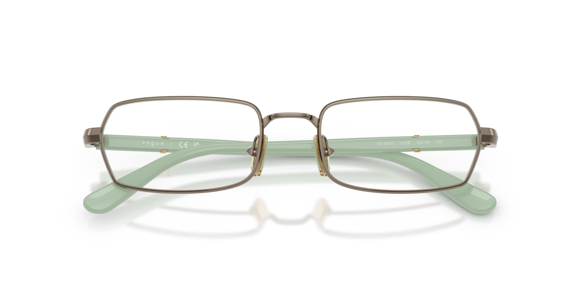 VO4351 Light Brown MetalEyeglass Frames for Glasses Direct, Closed View