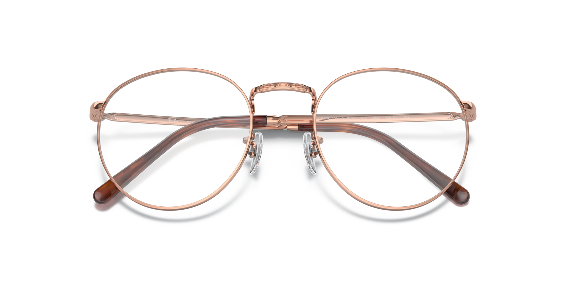 RB3637V Rose Gold MetalEyeglass Frames for Glasses Direct, Closed View