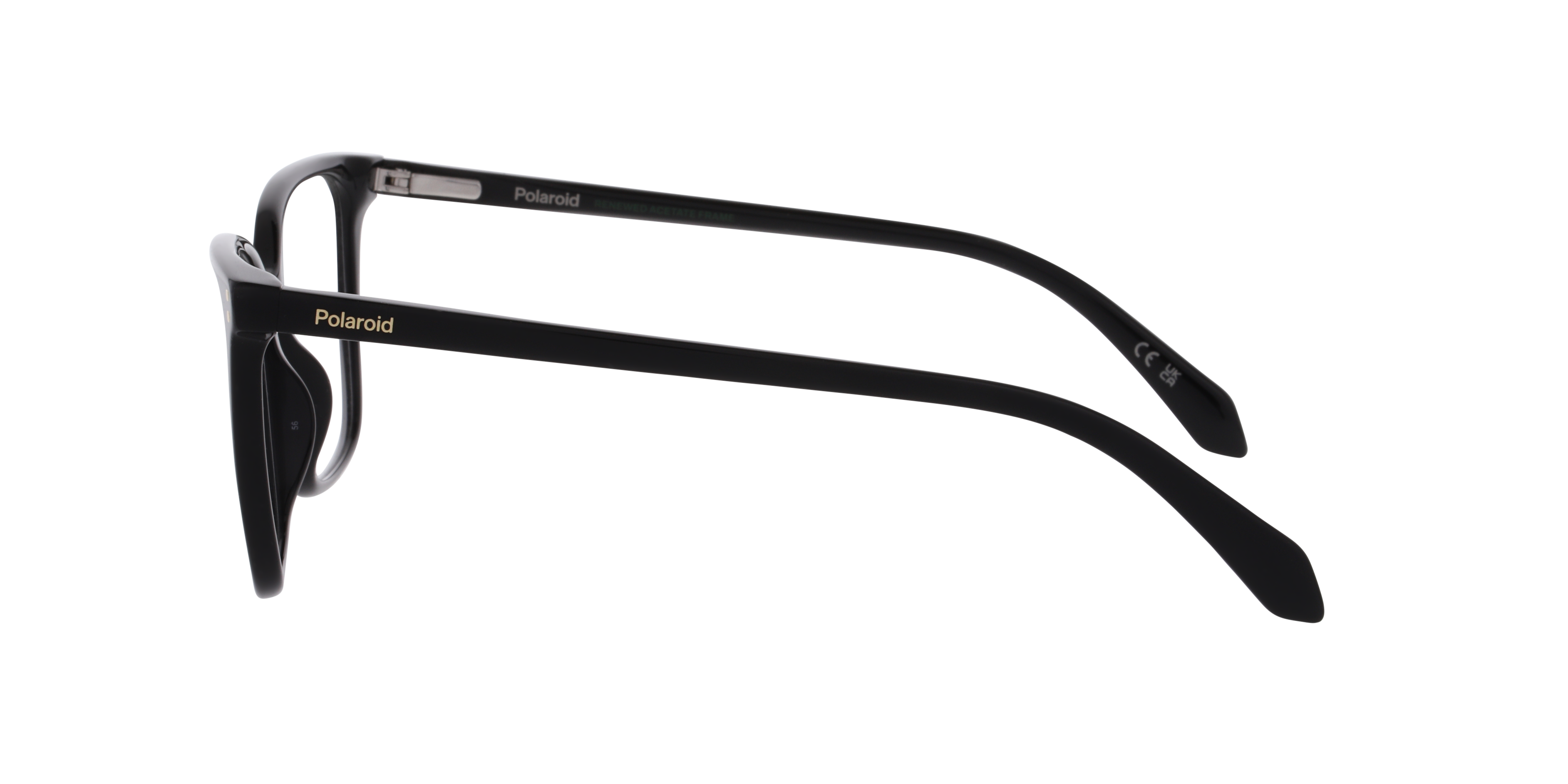 PLD D606 Black AcetateEyeglass Frames for Glasses Direct, Side View