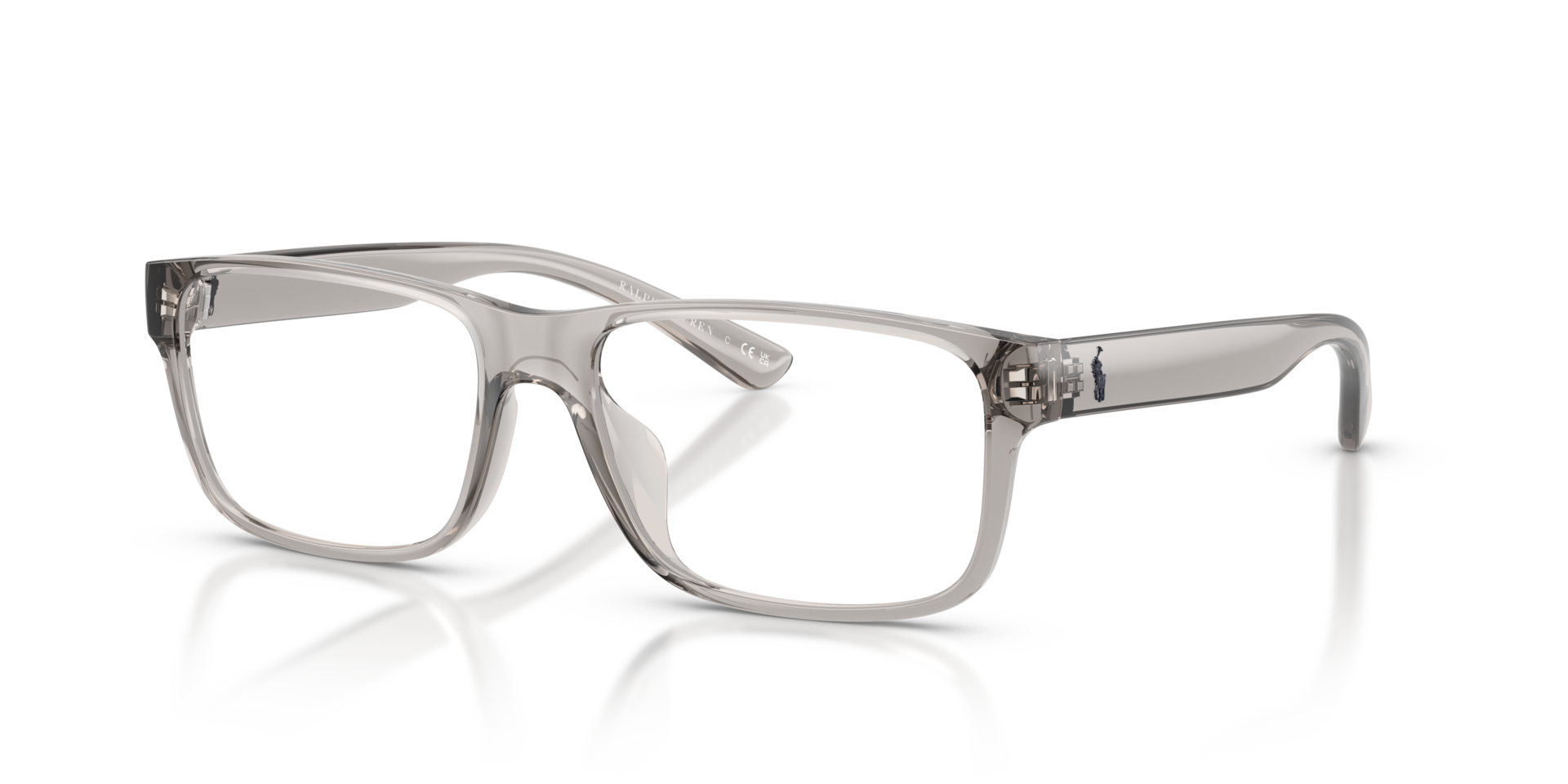 PH2237U Shiny Transparent Grey PlasticEyeglass Frames for Glasses Direct, Angle View