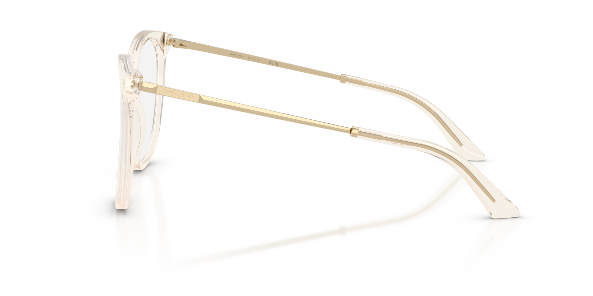 JC3060 Transparent Beige AcetateEyeglass Frames for Glasses Direct, Side View