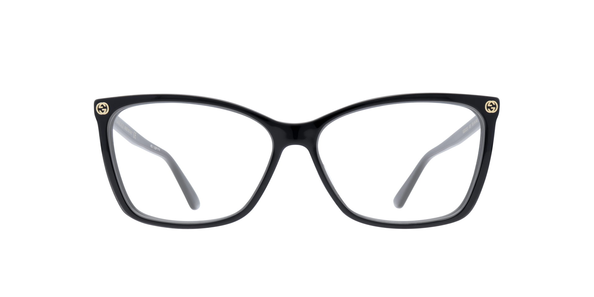 GG0025O Black Shiny AcetateEyeglass Frames for Glasses Direct, Front View