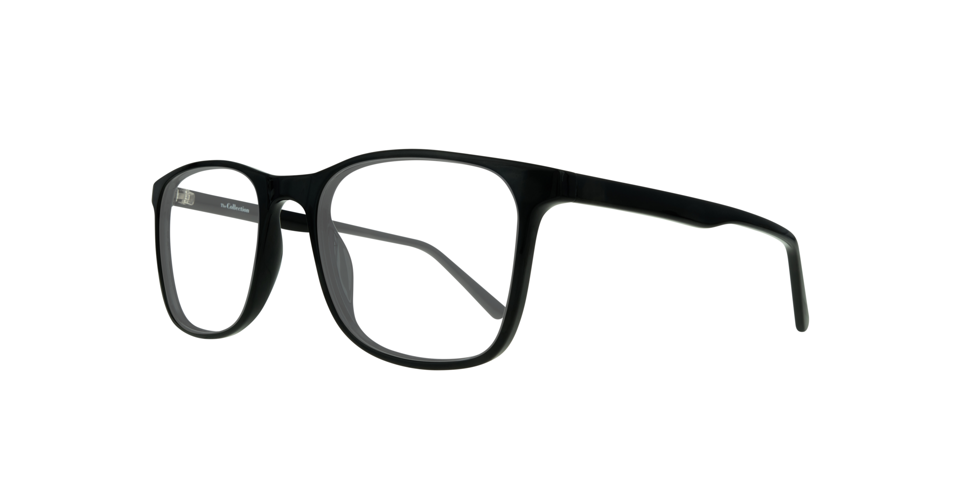 Kris Black PlasticEyeglass Frames for Glasses Direct, Angle View