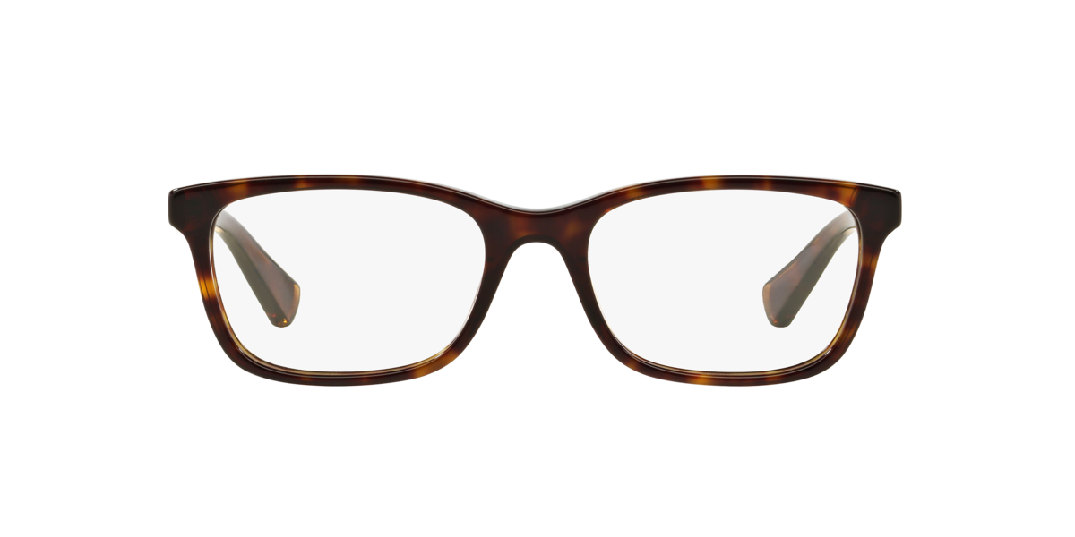 Ralph Women's Shiny Dark Havana Square Acetate Eyeglasses Online - Full Rim - Ra7069
